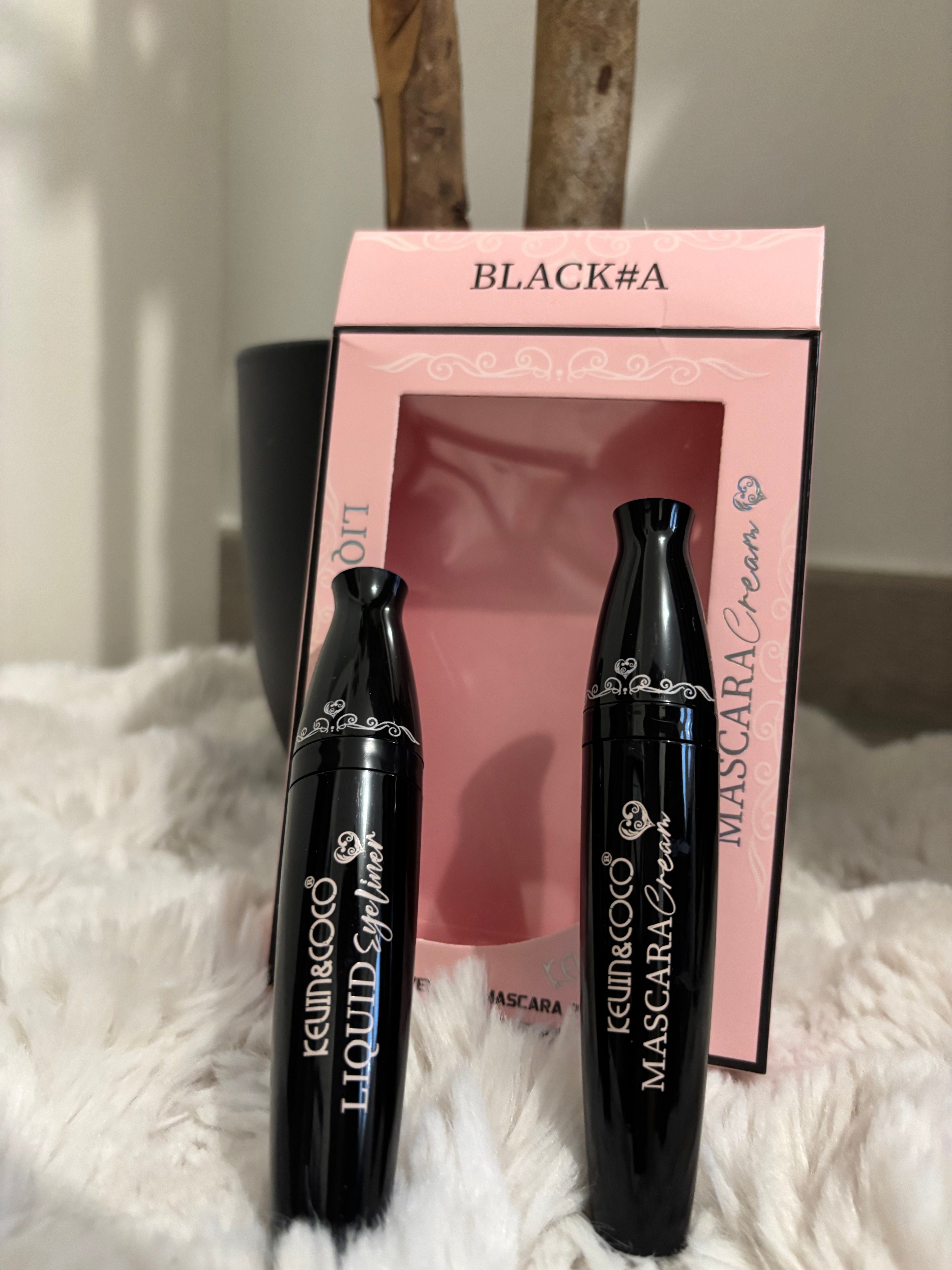 Duo Mascara & Eyeliner – Kevin & Coco – Noir Intense (BLACK#A) 🖤